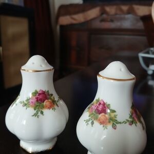 Floral Porcelain Salt and Pepper Shakers